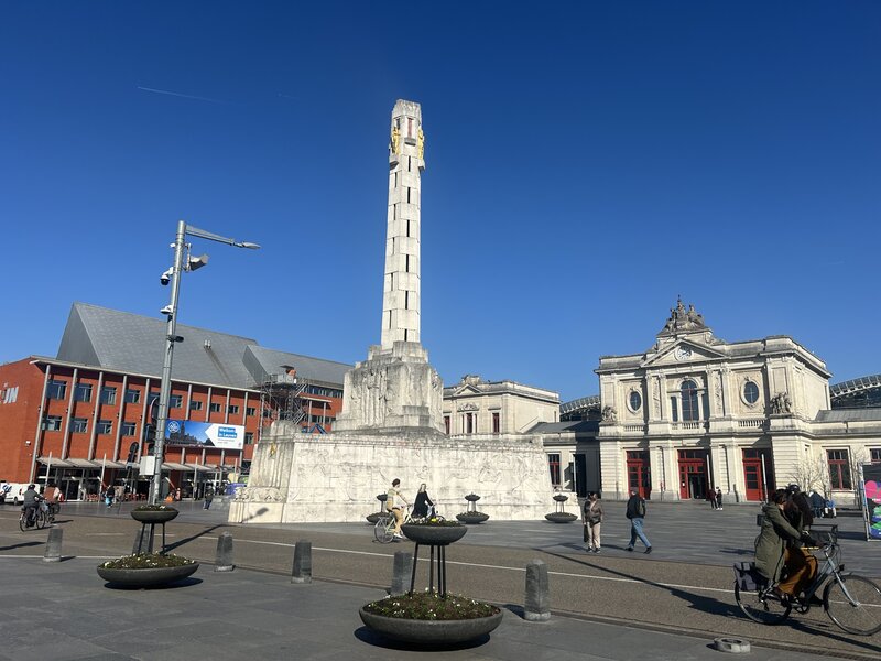 Central Leuven Train station square in Leuven