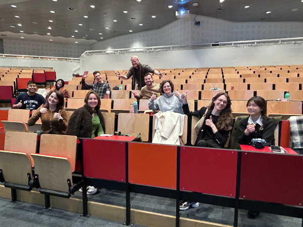 Audience at the run-through Small group in the audience at the run through